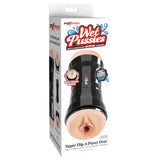 Buy PDX Wet Pussies Super Flip - A - Pussy Over - Light - Flesh Dual Ended Stroker (Vagina & Ass) – Naughtyhut NZ sex toys online. Discreet delivery & top brands.