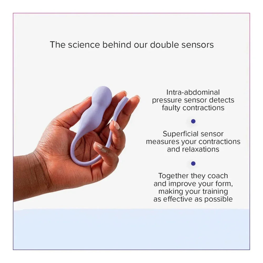 Perifit double-sensor science panel with the trainer held in a hand