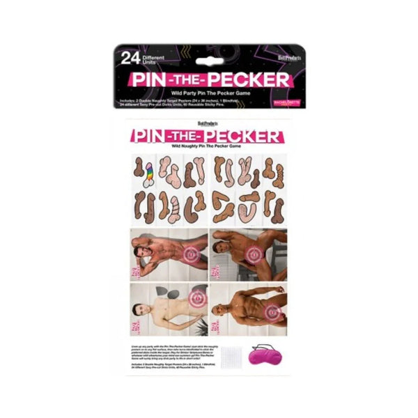 Hott Products Pin The Pecker Party Game- Assorted Accessories Included