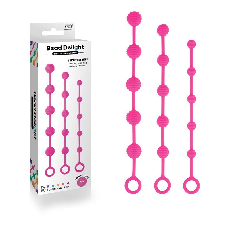  - Pink Anal Beads - Set of 3 Sizes – Sex toys NZ by Naughtyhut. Discreet delivery nationwide.