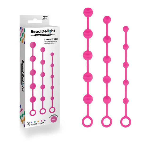 Buy - Pink Anal Beads - Set of 3 Sizes – Naughtyhut NZ sex toys online. Discreet delivery & top brands.