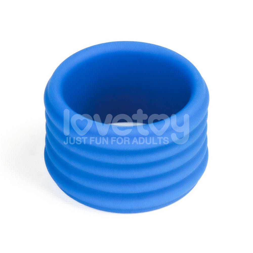 Buy Pinnacle Pro Deep Rib Grip - Blue Cock Ring – Naughtyhut NZ sex toys online. Discreet delivery & top brands.