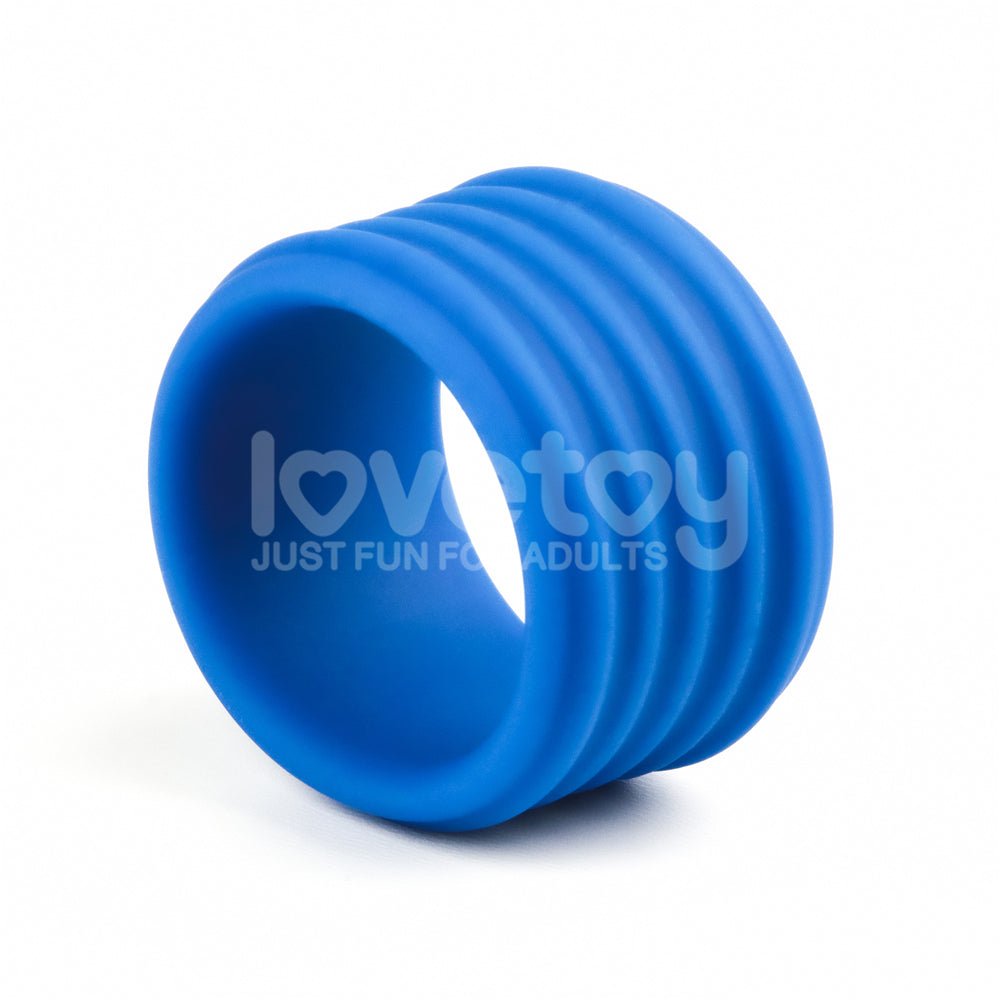 Buy Pinnacle Pro Deep Rib Grip - Blue Cock Ring – Naughtyhut NZ sex toys online. Discreet delivery & top brands.