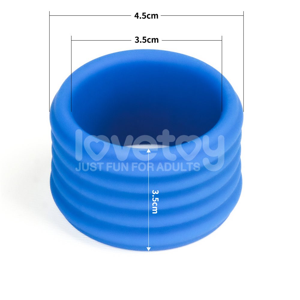 Buy Pinnacle Pro Deep Rib Grip - Blue Cock Ring – Naughtyhut NZ sex toys online. Discreet delivery & top brands.