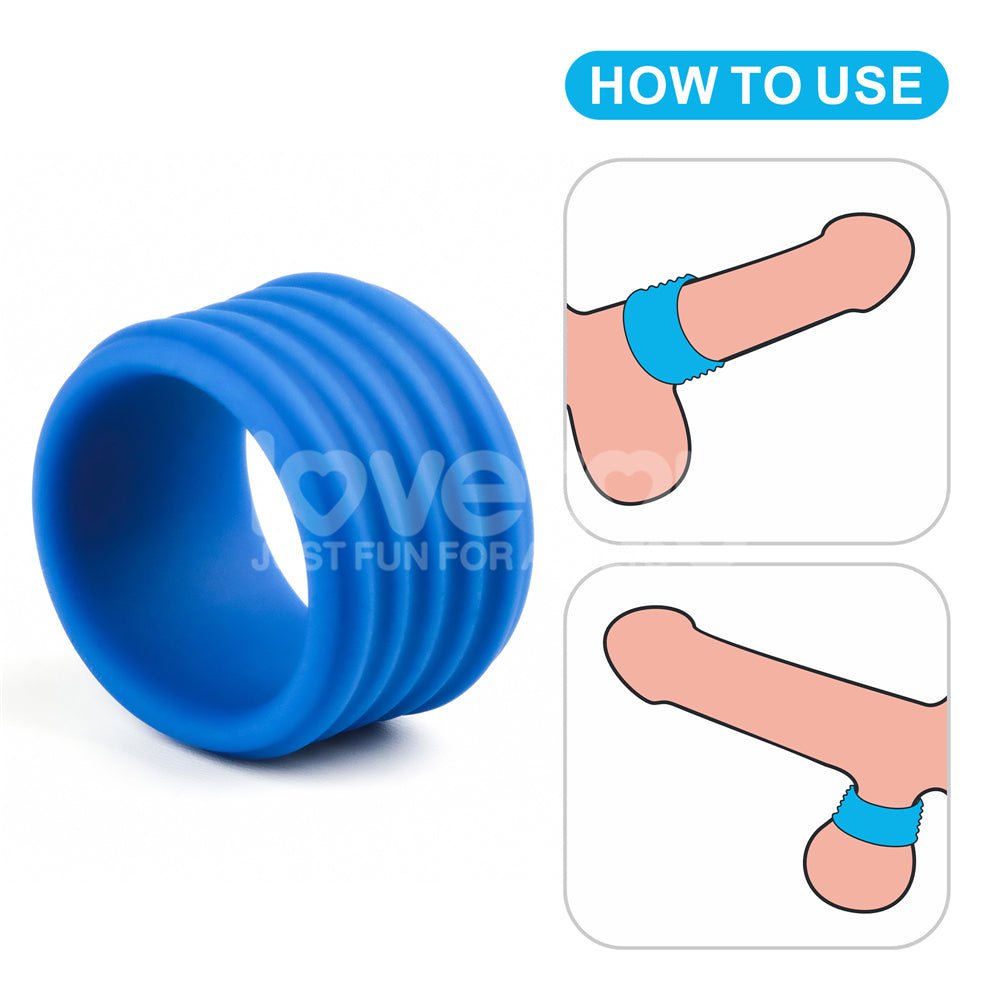 Pinnacle Pro Deep Rib Grip - Blue Cock Ring – Sex toys NZ by Naughtyhut. Discreet delivery nationwide.