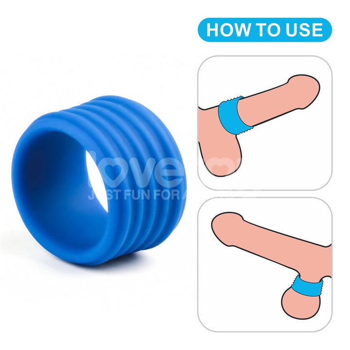 Pinnacle Pro Deep Rib Grip - Blue Cock Ring – Sex toys NZ by Naughtyhut. Discreet delivery nationwide.