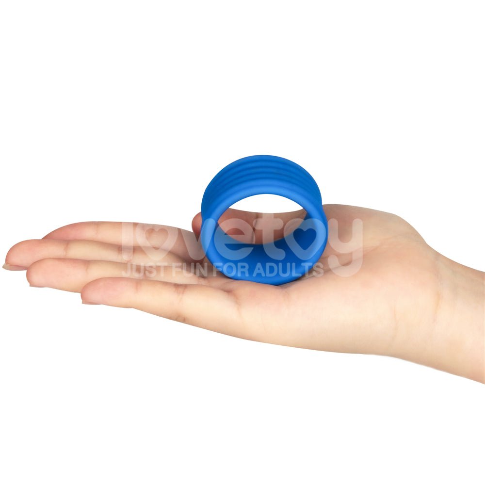 Pinnacle Pro Deep Rib Grip - Blue Cock Ring – Sex toys NZ by Naughtyhut. Discreet delivery nationwide.