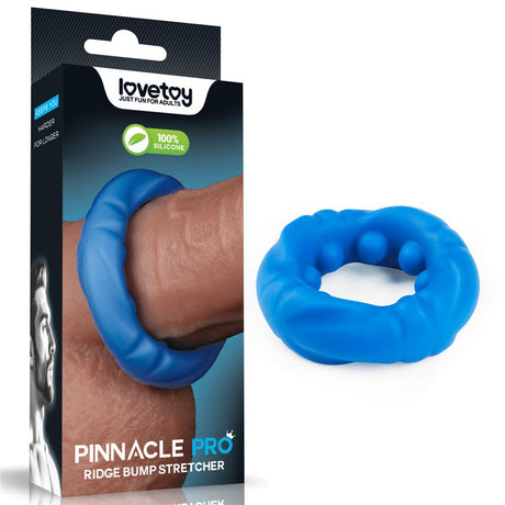 Buy Pinnacle Pro Ridge Bump Stretcher - Blue Cock Ring – Naughtyhut NZ sex toys online. Discreet delivery & top brands.