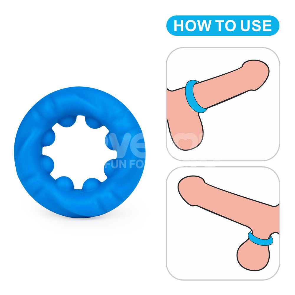 Pinnacle Pro Ridge Bump Stretcher - Blue Cock Ring – Sex toys NZ by Naughtyhut. Discreet delivery nationwide.