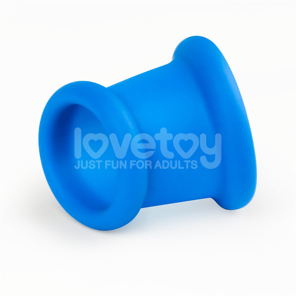 Buy Pinnacle Pro Tapered Squeeze - Blue Ball Stretcher – Naughtyhut NZ sex toys online. Discreet delivery & top brands.