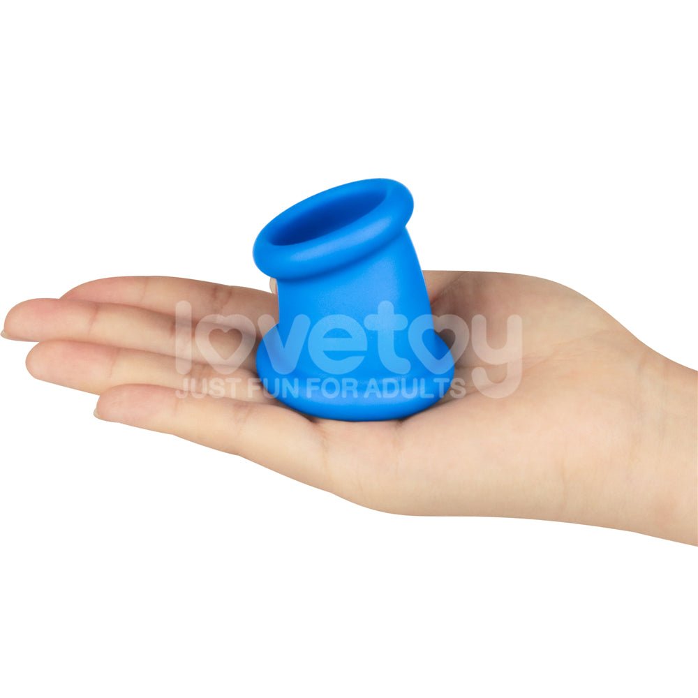 Buy Pinnacle Pro Tapered Squeeze - Blue Ball Stretcher – Naughtyhut NZ sex toys online. Discreet delivery & top brands.