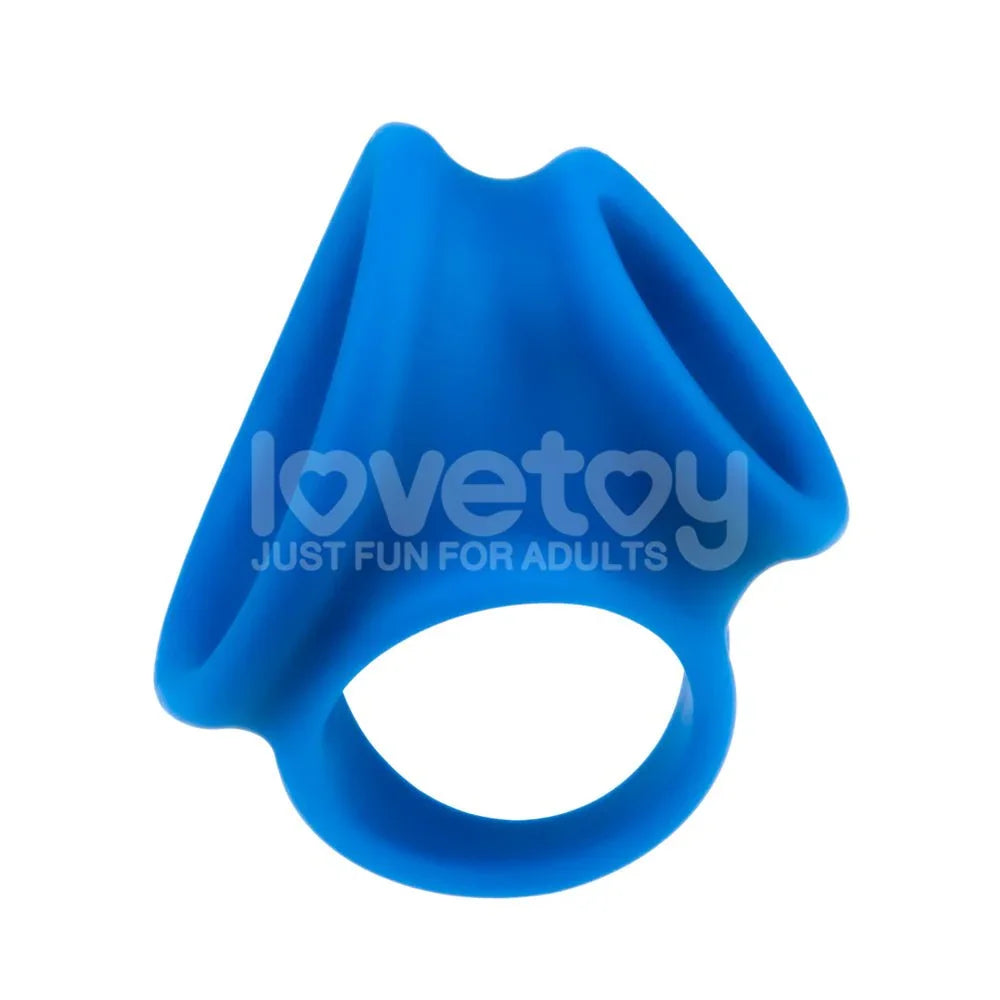 Blue Trio Grip Enhancer front-on, the ring opening below the three soft peaks