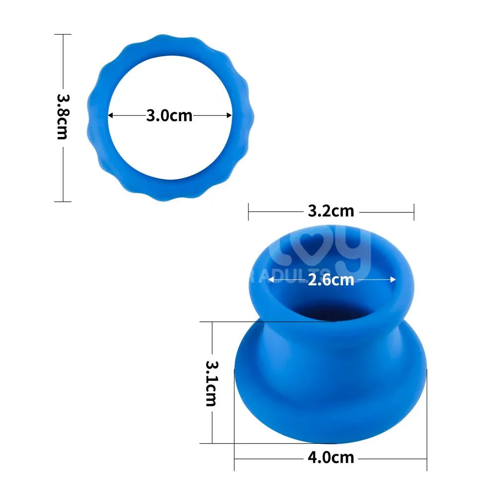 Twin Flex measurements: ring 3.8 cm across a 3 cm bore, stretcher 4 cm by 3.1 cm