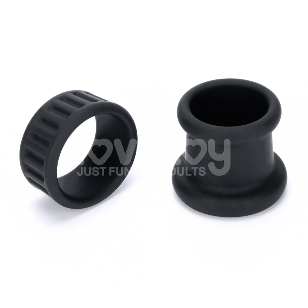 Pinnacle Pro Twin Grip Enhancer - Black Cock & Balls Ring – Sex toys NZ by Naughtyhut. Discreet delivery nationwide.