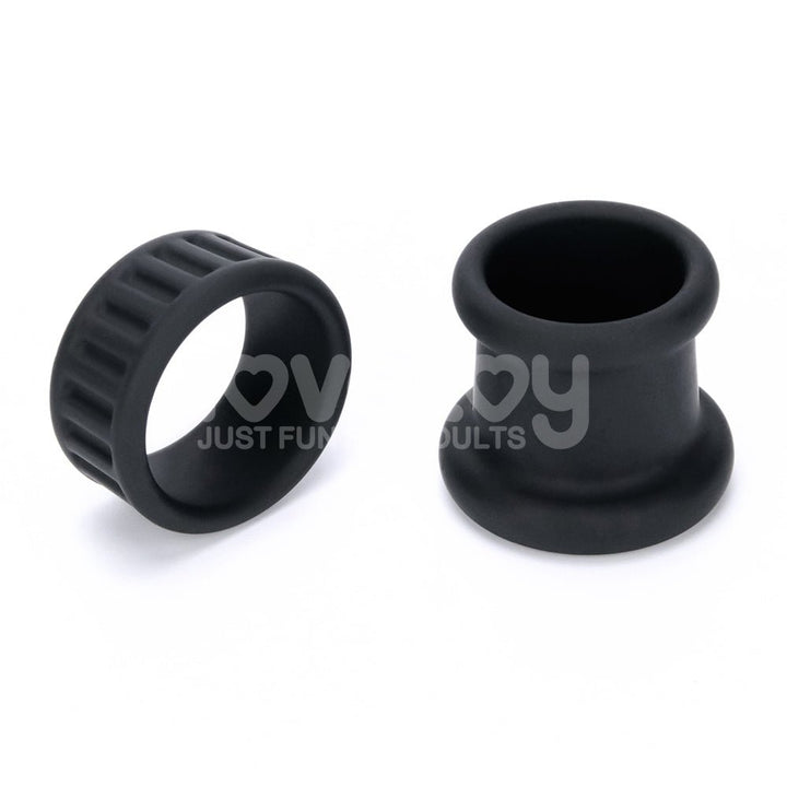 Pinnacle Pro Twin Grip Enhancer - Black Cock & Balls Ring – Sex toys NZ by Naughtyhut. Discreet delivery nationwide.
