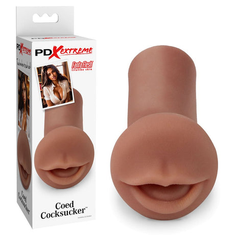 Buy Pipedream Extreme Toyz Coed Cocksucker - Brown - Brown Mouth Stroker – Naughtyhut NZ sex toys online. Discreet delivery & top brands.