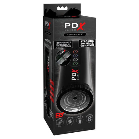 Buy Pipedream Extreme Toyz Elite Moto Blower - Black Powered Masturbator – Naughtyhut NZ sex toys online. Discreet delivery & top brands.