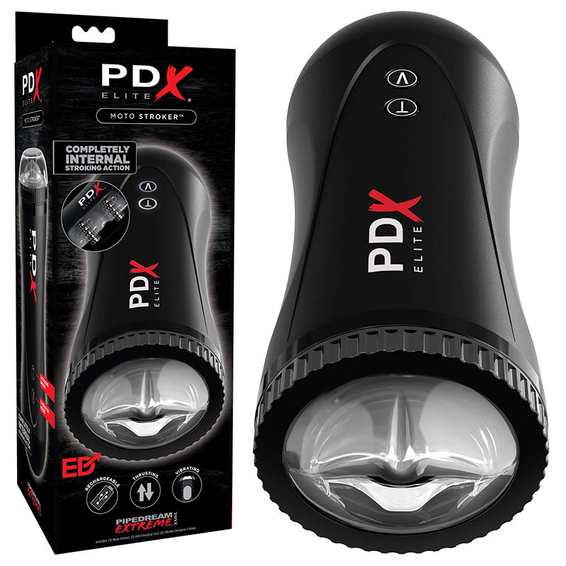 Buy Pipedream Extreme Toyz Elite Moto Stroker - Black Powered Masturbator – Naughtyhut NZ sex toys online. Discreet delivery & top brands.