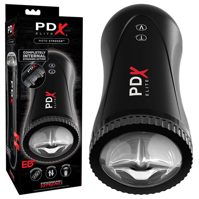 Buy Pipedream Extreme Toyz Elite Moto Stroker - Black Powered Masturbator – Naughtyhut NZ sex toys online. Discreet delivery & top brands.