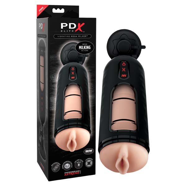 Pipedream Extreme Toyz Elite Vibrating Mega Milker - Flesh USB Rechargeable Powered Stroker – Sex toys NZ by Naughtyhut. Discreet delivery nationwide.