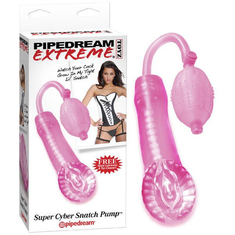 Buy Pipedream Extreme Toyz Super Cyber Snatch Pump - Pink Masturbator Pump – Naughtyhut NZ sex toys online. Discreet delivery & top brands.