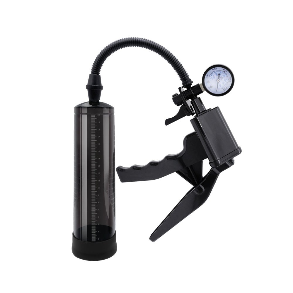 Pistol Penis Pump with Gauge – Sex toys NZ by Naughtyhut. Discreet delivery nationwide.