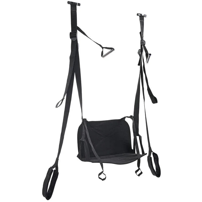 The Pivot Deluxe Door Jam Sling hanging complete with door anchors and handles