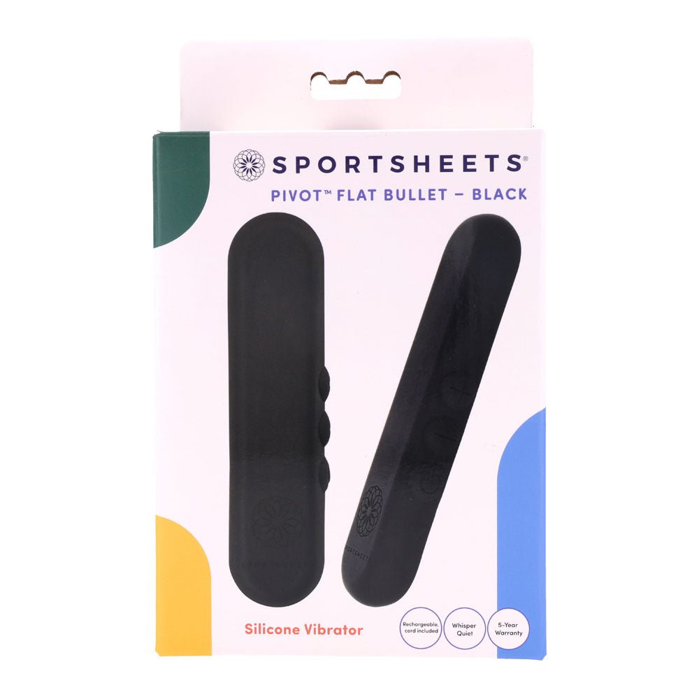 Buy Pivot Flat Bullet - Black - Black 10.2 cm USB Rechargeable Bullet – Naughtyhut NZ sex toys online. Discreet delivery & top brands.