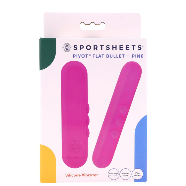 Pivot Flat Bullet - Pink - Pink 10.2 cm USB Rechargeable Bullet – Sex toys NZ by Naughtyhut. Discreet delivery nationwide.