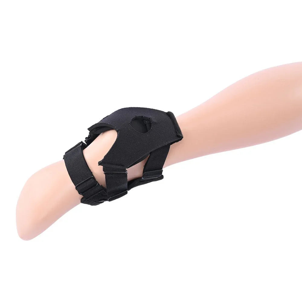 Pivot Flex foot harness on a leg form with no probe fitted, showing the straps