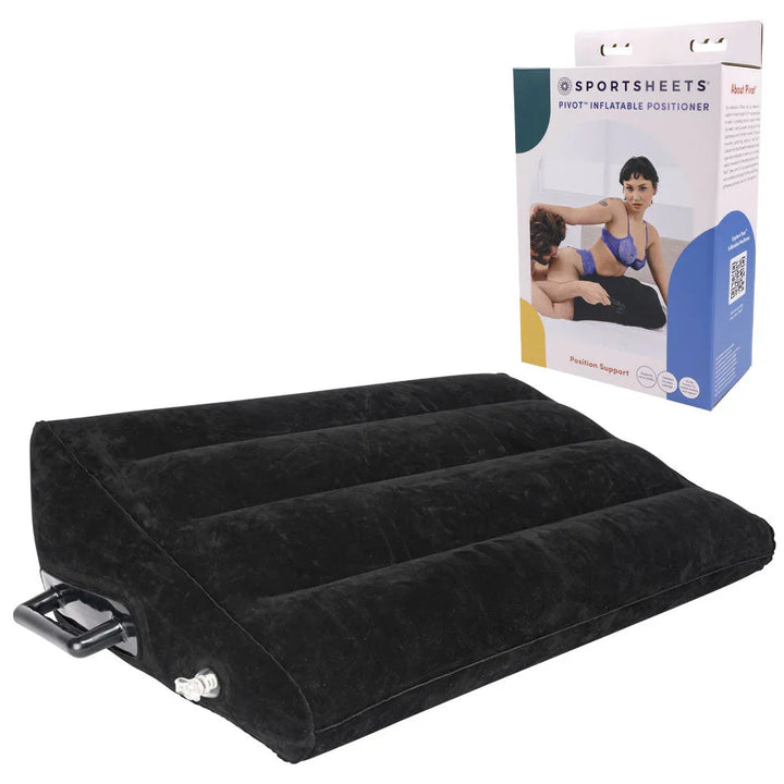 Pivot Inflatable Positioner - Black Inflatable Position Cushion – Sex toys NZ by Naughtyhut. Discreet delivery nationwide.