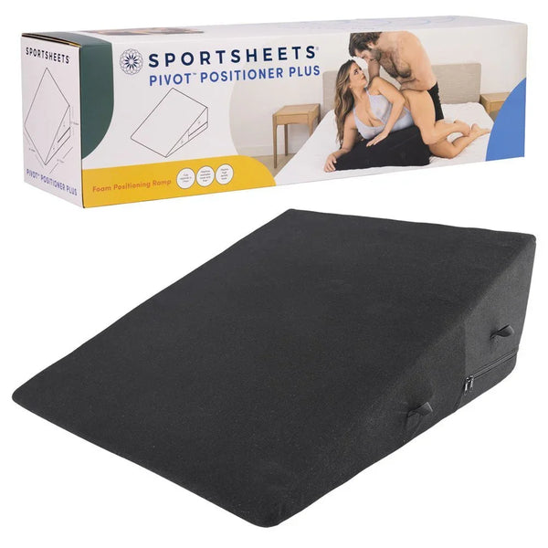 Pivot Positioner Plus - Black XL Foam Position Cushion – Sex toys NZ by Naughtyhut. Discreet delivery nationwide.