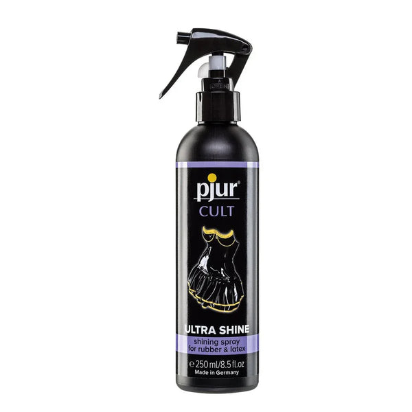 pjur Cult Ultra Shine, black 250 ml trigger-spray bottle for rubber and latex