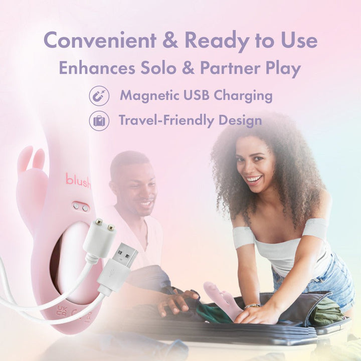 Play With Me - Fairy Flutter - Pink 19.7 cm USB Rechargeable Rabbit Vibrator – Sex toys NZ by Naughtyhut. Discreet delivery nationwide.