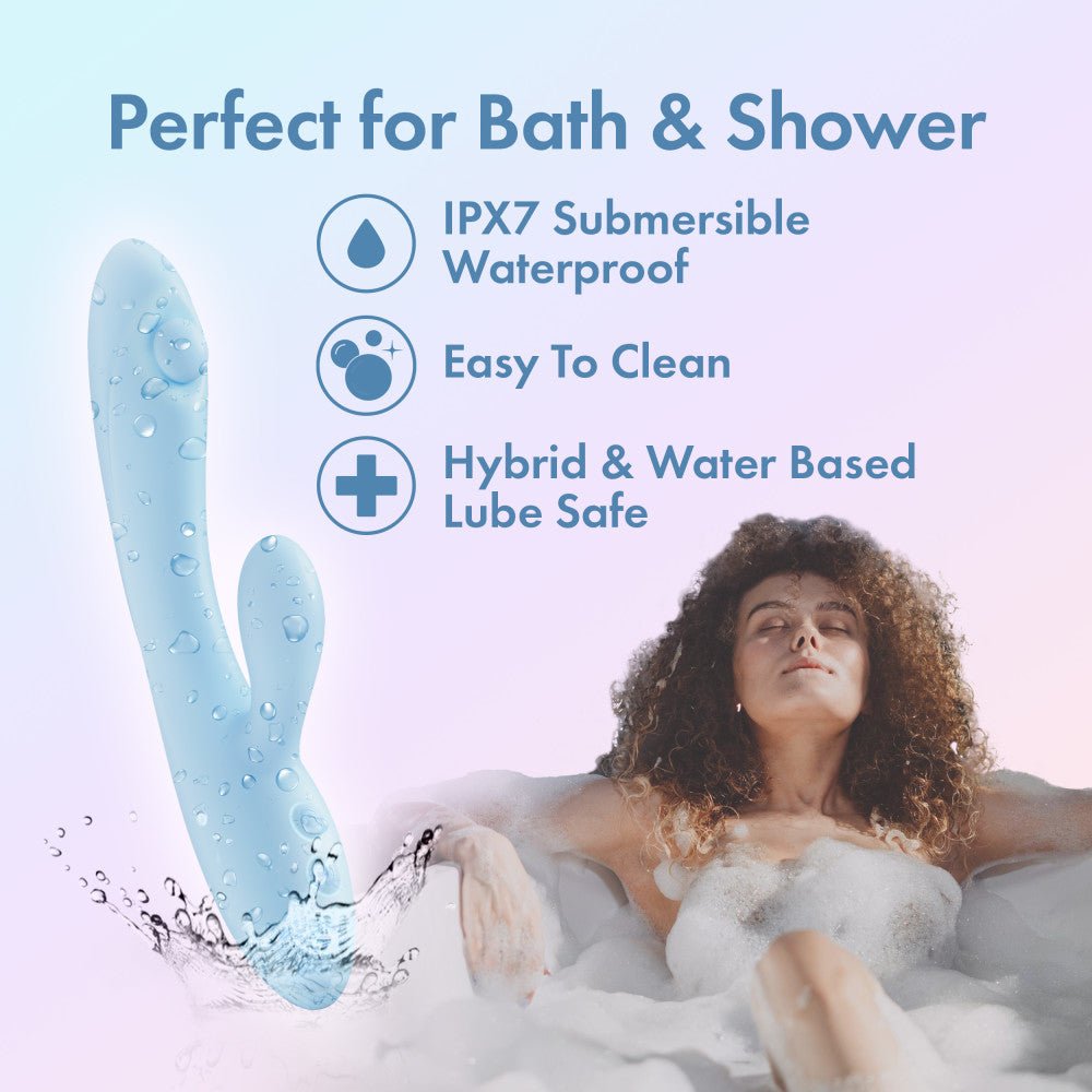 Buy Play With Me - Moondust Magic - Blue 20.3 cm USB Rechargeable Rabbit Vibrator – Naughtyhut NZ sex toys online. Discreet delivery & top brands.