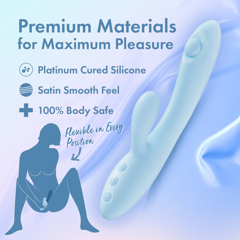 Buy Play With Me - Moondust Magic - Blue 20.3 cm USB Rechargeable Rabbit Vibrator – Naughtyhut NZ sex toys online. Discreet delivery & top brands.