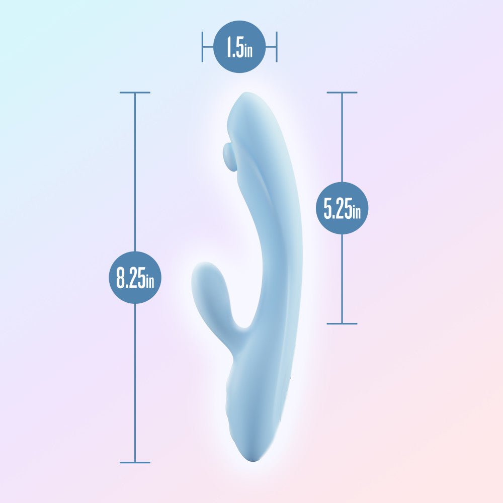 Buy Play With Me - Moondust Magic - Blue 20.3 cm USB Rechargeable Rabbit Vibrator – Naughtyhut NZ sex toys online. Discreet delivery & top brands.