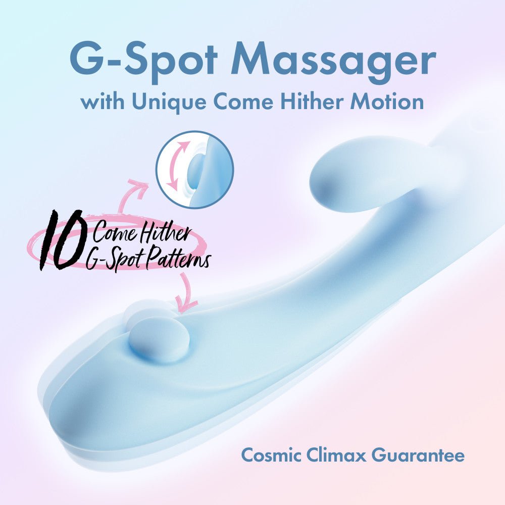 Buy Play With Me - Moondust Magic - Blue 20.3 cm USB Rechargeable Rabbit Vibrator – Naughtyhut NZ sex toys online. Discreet delivery & top brands.