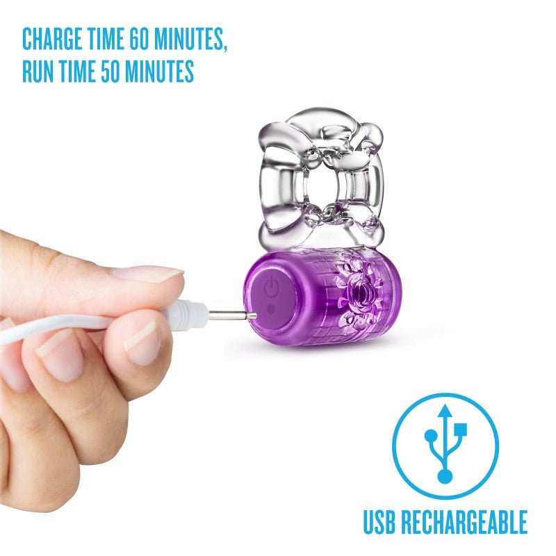 Buy Play With Me Pleaser Rechargeable C - Ring - Purple - Purple USB Rechargeable Cock Ring – Naughtyhut NZ sex toys online. Discreet delivery & top brands.