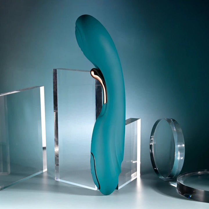 Playboy Pleasure AURELIE - Green 22.7 cm USB Rechargeable Vibrator with Internal Flicker – Sex toys NZ by Naughtyhut. Discreet delivery nationwide.
