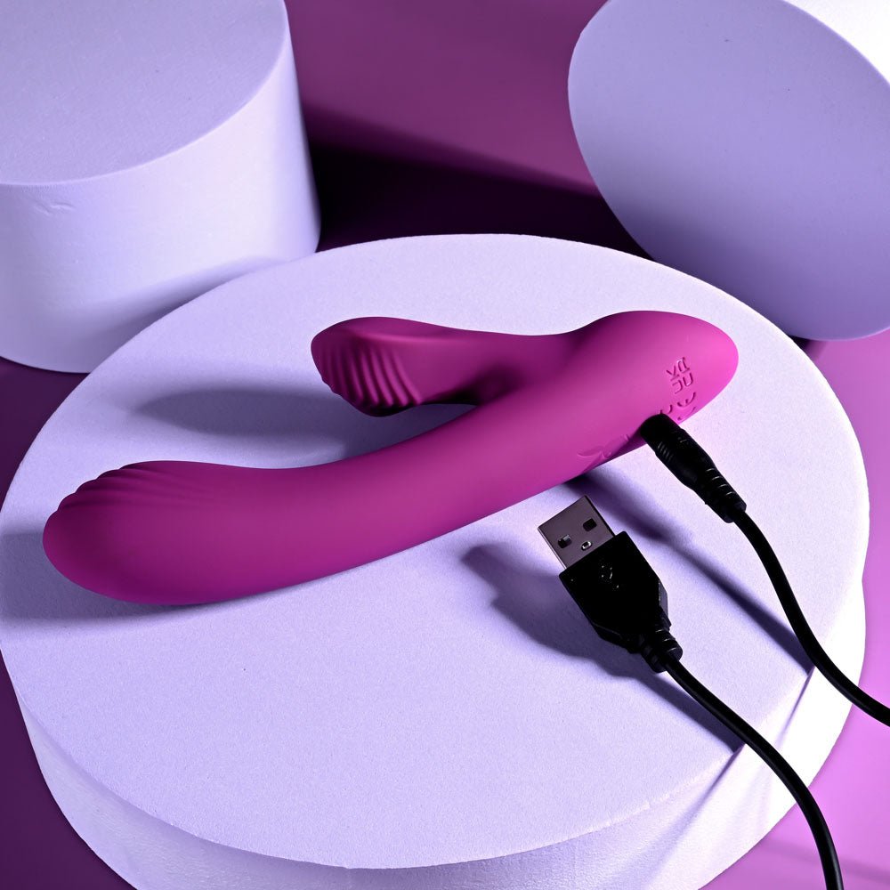 Playboy Pleasure BITTY BUNNY - Purple 14.7 cm USB Rechargeable Rabbit Vibrator – Sex toys NZ by Naughtyhut. Discreet delivery nationwide.