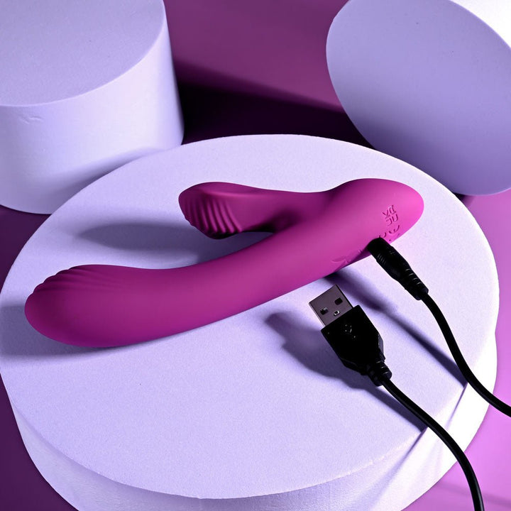 Playboy Pleasure BITTY BUNNY - Purple 14.7 cm USB Rechargeable Rabbit Vibrator – Sex toys NZ by Naughtyhut. Discreet delivery nationwide.