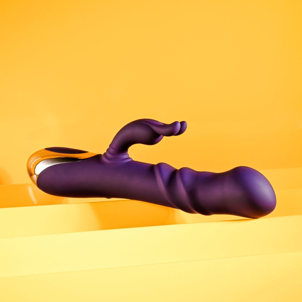 Playboy Pleasure BUNNY PUNCH - Purple 24.4 cm USB Rechargeable Twirling Rabbit Vibrator – Sex toys NZ by Naughtyhut. Discreet delivery nationwide.