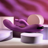 Buy Playboy Pleasure BUSY BUNNY - Purple 22.6 cm USB Rechargeable Rabbit Vibrator with Tapping Shaft – Naughtyhut NZ sex toys online. Discreet delivery & top brands.