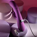 Buy Playboy Pleasure BUSY BUNNY - Purple 22.6 cm USB Rechargeable Rabbit Vibrator with Tapping Shaft – Naughtyhut NZ sex toys online. Discreet delivery & top brands.