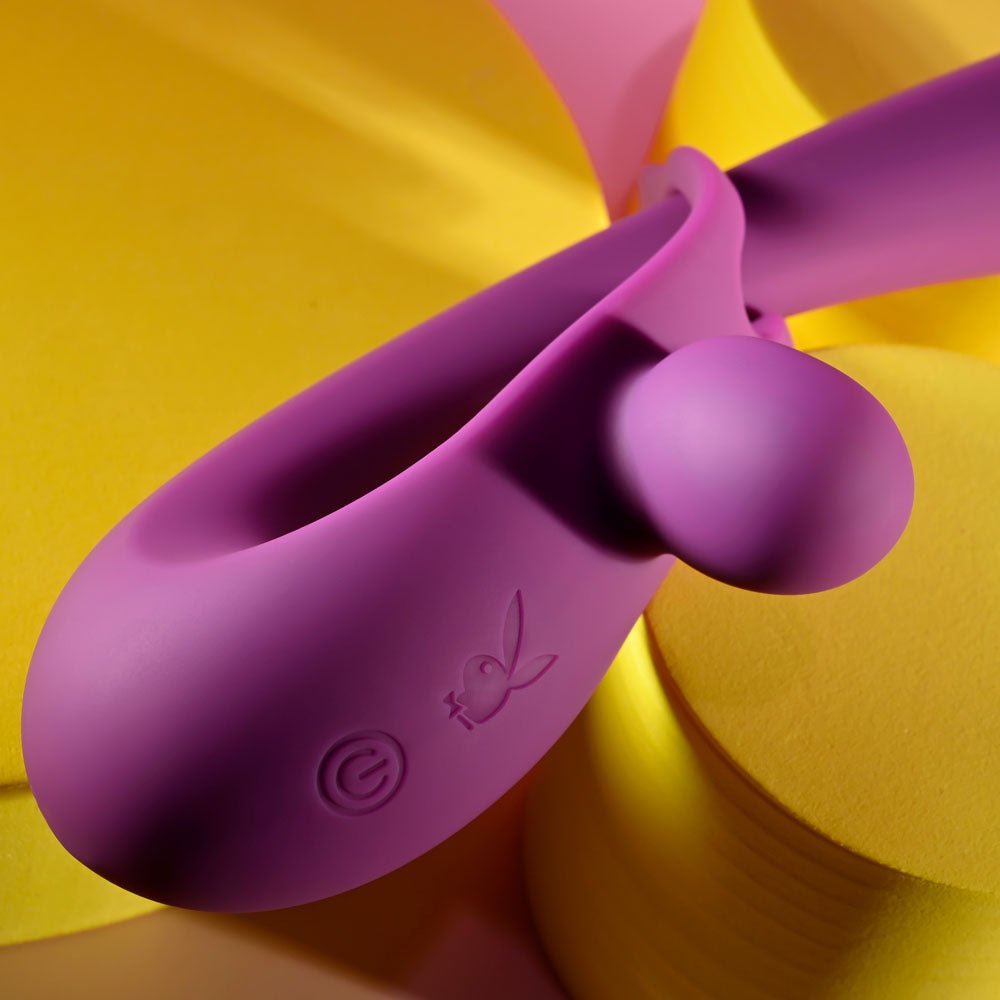 Playboy Pleasure CHA CHA SLIDE - Purple 20 cm USB Rechargeable Rabbit Vibrator – Sex toys NZ by Naughtyhut. Discreet delivery nationwide.