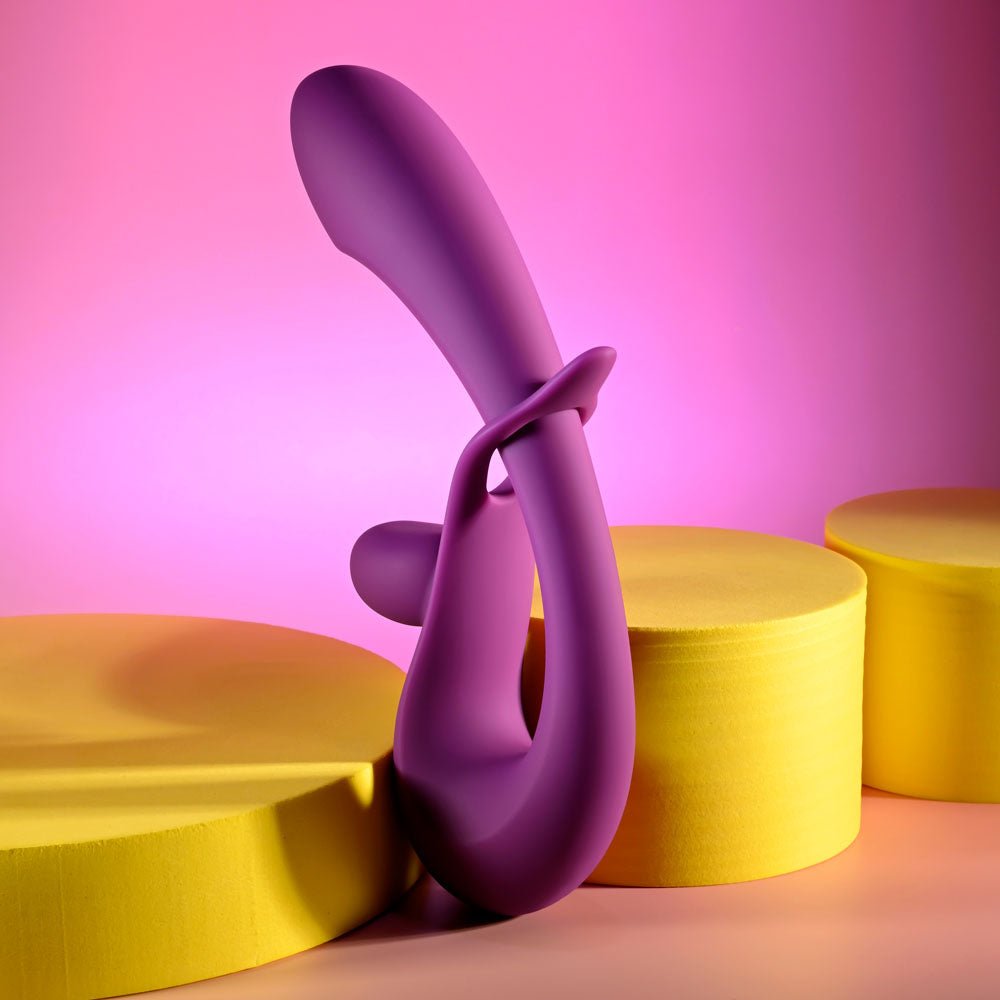 Playboy Pleasure CHA CHA SLIDE - Purple 20 cm USB Rechargeable Rabbit Vibrator – Sex toys NZ by Naughtyhut. Discreet delivery nationwide.