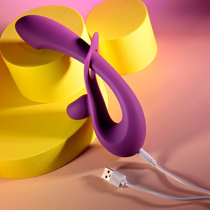 Playboy Pleasure CHA CHA SLIDE - Purple 20 cm USB Rechargeable Rabbit Vibrator – Sex toys NZ by Naughtyhut. Discreet delivery nationwide.