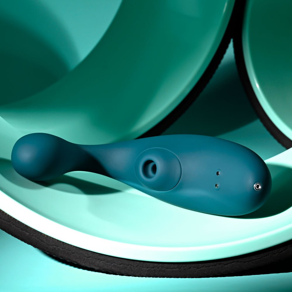 Buy Playboy Pleasure CHARMER - Blue USB Rechargeable Vibrator with Clitoral Suction at NZ’s Mega Adult Toys Store. Discover premium sex toys with discreet shipping at the best price in NZ