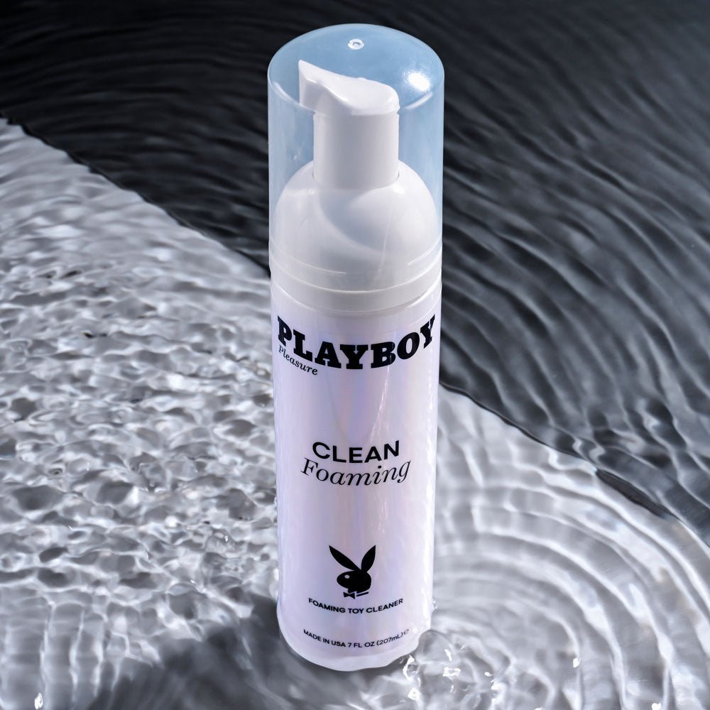 Playboy Pleasure CLEAN FOAMING - Foaming Toy Cleaner - 207 ml Bottle – Sex toys NZ by Naughtyhut. Discreet delivery nationwide.